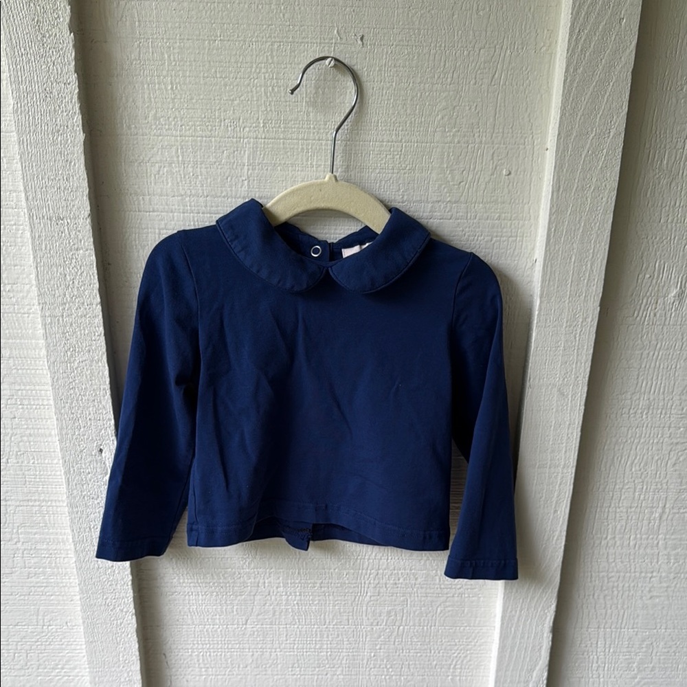 Blue Long Sleeve Tee with Classic Design
